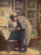 Honore Daumier Der Kupferstich-Liebhaber oil